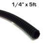Wire Loom 1/4", Black, 5 ft