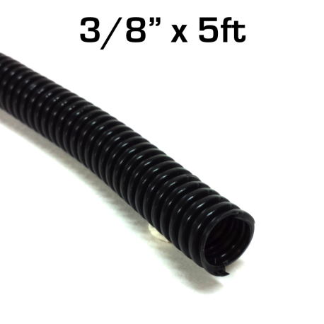 Wire Loom 3/8", Black, 5 ft