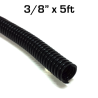 Wire Loom 3/8", Black, 5 ft