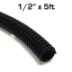 Wire Loom 1/2", Black, 5 ft