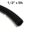 Wire Loom 1/2", Black, 5 ft