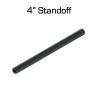 Black Aluminum Standoffs, 4" Length, 10 pack