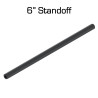 Black Aluminum Standoffs, 6" Length, 10 pack