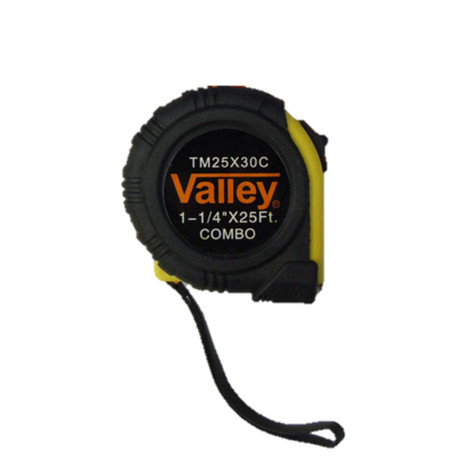 Measuring Tape, 1.25" x 25ft, Inch & Metric Combo
