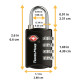 TSA Combination Lock, 2 Pack