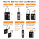 TSA Combination Lock, 2 Pack
