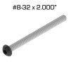 Color Coded Star Drive Screws, 8-32 x 2.000", 100 pack, Black