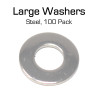 Steel Washer, Large, 100 Pack