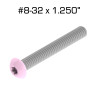 Color Coded Star Drive Screws, 8-32 x 1.250", 100 pack, Pink