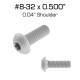 Shoulder Screws, 0.500" with 0.04" Shoulder, V5 Motors, 100 Pack