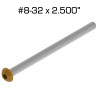 Color Coded Star Drive Screws, 8-32 x 2.500", 100 pack, Brown