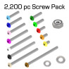 Color Coded Star Drive Screws 2,200 Piece Variety Pack