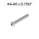 Button Head Screws, #4-40 x 3/4", 100 Pack