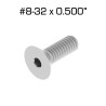 Flat Head Screws, #8-32 x 1/2", 100 Pack