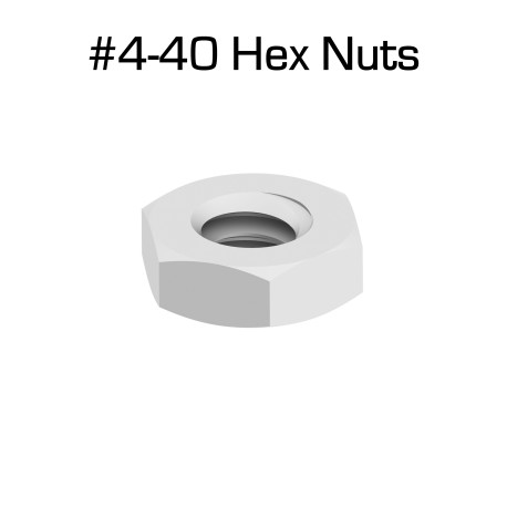 Hex Nuts, #4-40, 100 Pack