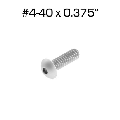 Button Head Screws, #4-40 x 3/8", 100 Pack