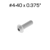 Button Head Screws, #4-40 x 3/8", 100 Pack