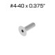 Flat Head Screws, #4-40 x 3/8", 100 Pack