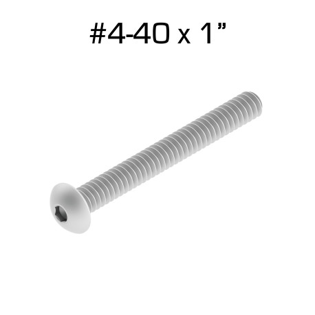 Button Head Screws, #4-40 x 1", 100 Pack
