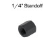 Black Aluminum Standoffs, 1/4" Length, 10 pack