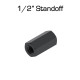 Black Aluminum Standoffs, 1/2" Length, 10 pack