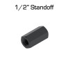 Black Aluminum Standoffs, 1/2" Length, 10 pack