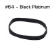 Black Platinum Rubber Bands, Size 64, 100 pack