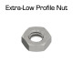 Extra-Low Profile 1/4" Hex Nuts, 100 Pack