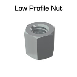 Low Profile 1/4" Hex Nuts, 100 Pack