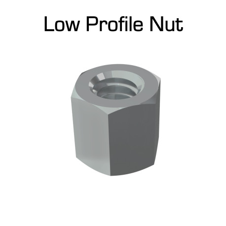 Low Profile 1/4" Hex Nuts, 100 Pack