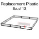 Replacement Clear Plastic for Metal Field Perimeter, Set of 12