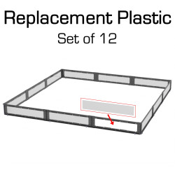 Replacement Clear Plastic for Metal Field Perimeter, Set of 12