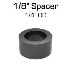 Black Nylon Spacer, 1/8" Thick, 1/4" OD, 0.166" ID, 50 pack
