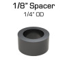 Black Nylon Spacer, 1/8" Thick, 1/4" OD, 0.166" ID, 50 pack