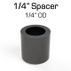 Black Nylon Spacer, 1/4" Thick, 1/4" OD, 0.166" ID, 50 pack