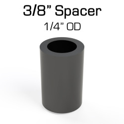 Black Nylon Spacer, 3/8" Thick, 1/4" OD, 0.166" ID, 50 pack