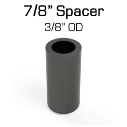 Black Nylon Spacer, 7/8" Thick, 3/8" OD, 0.166" ID, 50 pack