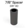 Black Nylon Spacer, 7/8" Thick, 3/8" OD, 0.166" ID, 50 pack