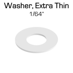 Nylon Washer, Extra Thin (1/32"), 100 Pack