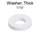 Nylon Washer, Thick (1/16"), 100 Pack