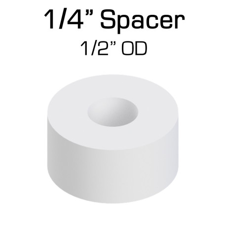Nylon Spacer, 1/4" Thick, 1/2" OD, 0.194" ID, 50 pack