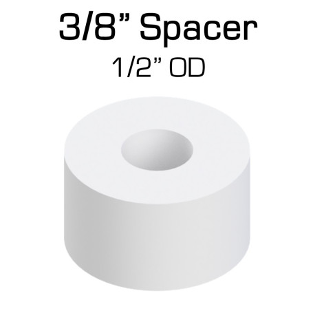 Nylon Spacer, 3/8" Thick, 1/2" OD, 0.194" ID, 50 pack