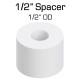 Nylon Spacer, 1/2" Thick, 1/2" OD, 0.194" ID, 50 pack