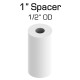 Nylon Spacer, 1" Thick, 1/2" OD, 0.194" ID, 50 pack