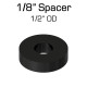 Black Nylon Spacer, 1/8" Thick, 1/2" OD, 0.194" ID, 50 pack