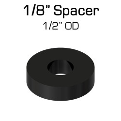Black Nylon Spacer, 1/8" Thick, 1/2" OD, 0.194" ID, 50 pack
