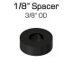 Black Nylon Spacer, 1/8" Thick, 3/8" OD, 0.166" ID, 50 pack