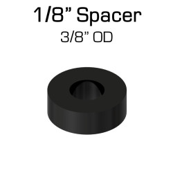 Black Nylon Spacer, 1/8" Thick, 3/8" OD, 0.166" ID, 50 pack