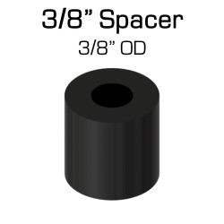 Black Nylon Spacer, 3/8" Thick, 3/8" OD, 0.166" ID, 50 pack