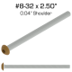 Color Coded Shoulder Screws, 2.50" with 0.04" Shoulder, 100 Pack, Brown